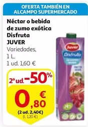 Oferta de Juver - Néctar O Bebida De Zumo Exotica Disfruta por 1,6€ en Alcampo