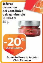 Oferta de Shikran - Esferas De Anchoa Del Cantabrico O De Gamba Roja en Alcampo