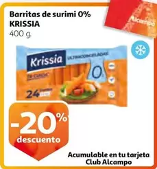 Oferta de Krissia - Barritas De Surimi 0% en Alcampo