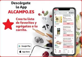 Oferta de Lista - Descargate La App por 4,49€ en Alcampo