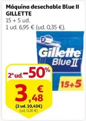 Oferta de Gillette - Maquina Desechable Blue Ii por 6,95€ en Alcampo