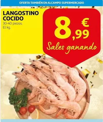 Oferta de Alcampo - Langostino Cocido por 8,99€ en Alcampo