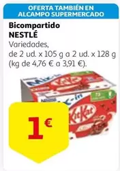 Oferta de Nestlé - Bicompartido por 1€ en Alcampo