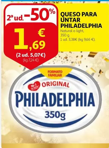 Oferta de Philadelphia - Queso Para Untar por 1,69€ en Alcampo