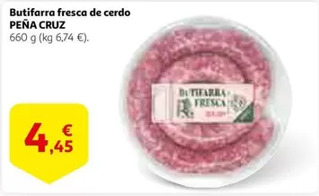 Oferta de Cruz - Butifarra Fresca De Cerdo por 4,45€ en Alcampo