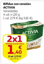 Oferta de Activia - Bifidus Con Cereales por 2,79€ en Alcampo