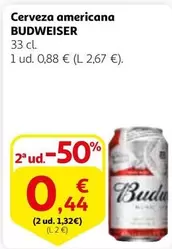 Oferta de Budweiser - Cerveza Americana por 0,88€ en Alcampo