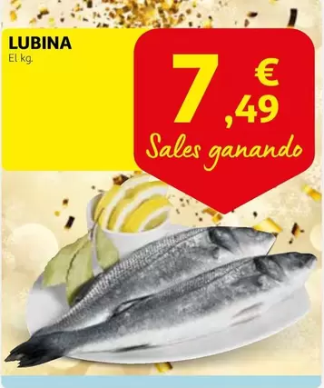 Oferta de Lubina por 7,49€ en Alcampo