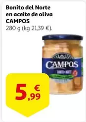 Oferta de Campos - Bonito Del Norte En Aceite De Oliva por 5,99€ en Alcampo