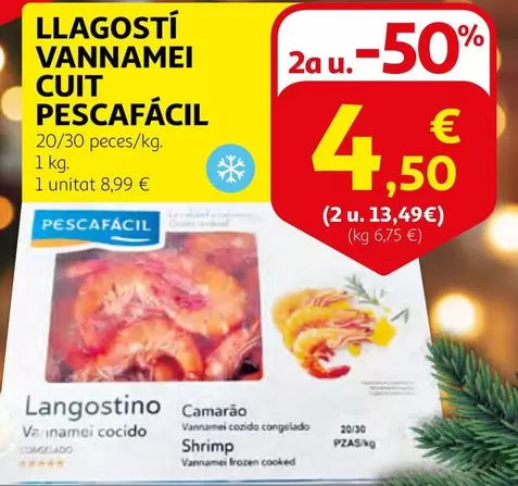 Oferta de Frozen - Langostino Vannamei Cuit por 8,99€ en Alcampo