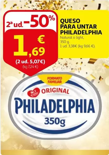 Oferta de Philadelphia - Queso Para Untar por 1,69€ en Alcampo