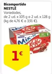 Oferta de Nestlé - Bicompartido por 1€ en Alcampo