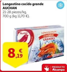 Oferta de Auchan - Langostino Cocido Grande por 8,19€ en Alcampo