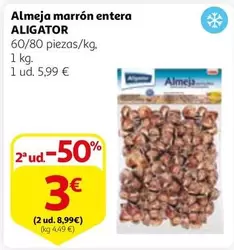 Oferta de Aligator - Almeja Marrón Entera por 5,99€ en Alcampo