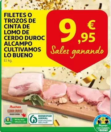 Oferta de Duroc - Filetes O Trozos De Cinta De Lomo De Cerdo Duroc Alcampo por 9,95€ en Alcampo