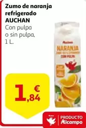 Oferta de Auchan - Zumo De Naranja Refrigerado por 1,84€ en Alcampo