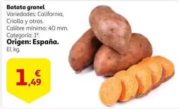 Oferta de Batata Granel por 1,49€ en Alcampo