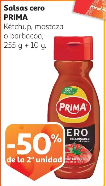 Oferta de Prima - Salsas Cero en Alcampo