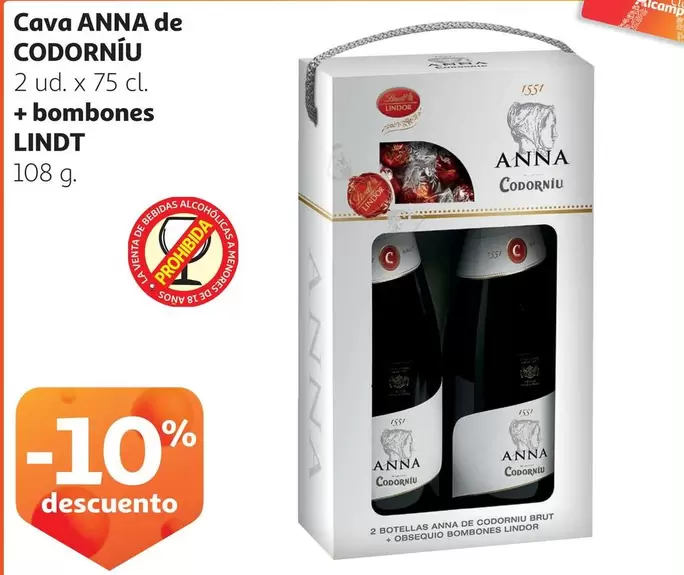 Oferta de Lindt - Cava Anna De Codorniu + Bombones en Alcampo