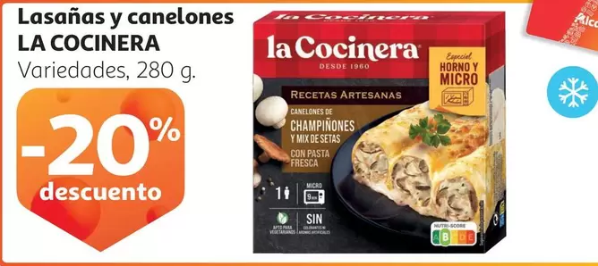 Oferta de La Cocinera - Lasañas y canelones en Alcampo