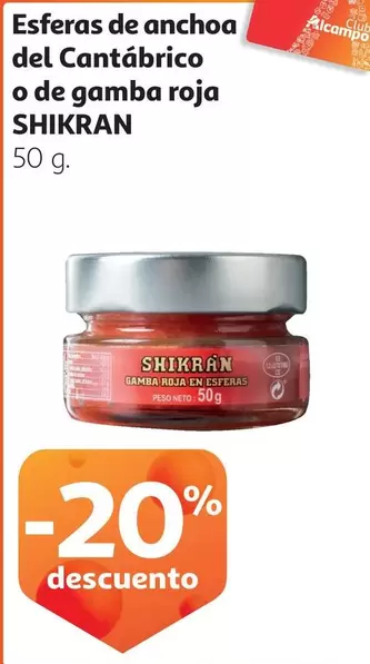 Oferta de Shikran - Esferas De Anchoa Del Cantabrico O De Gamba Roja en Alcampo