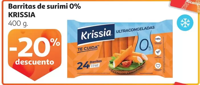 Oferta de Krissia - Barritas De Surimi 0% en Alcampo