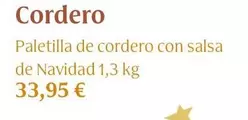 Oferta de Paletilla De Cordero Con Salsa De Navidad por 33,95€ en Veritas