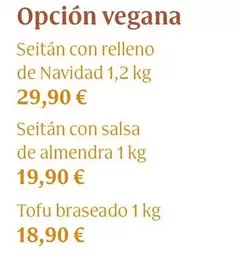 Oferta de Opcion Vegana por 29,9€ en Veritas