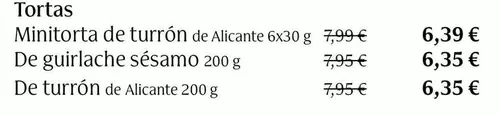 Oferta de Tortas por 6,35€ en Veritas