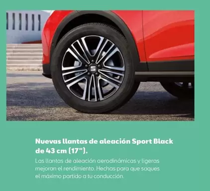 Oferta de Nuevas Llantias De Aleación Sport Black De 43 Cm en SEAT