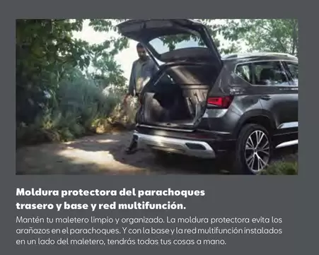 Oferta de Moldura Protectora Del Parachoques Trasero Y Base Y Red Multifunción en SEAT