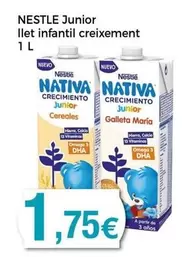 Oferta de Nestlé - Junior Llet Infantil Creixement por 1,75€ en Keisy