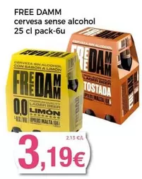 Oferta de Free Damm - Cervesa Sense Alcohol por 3,19€ en Keisy