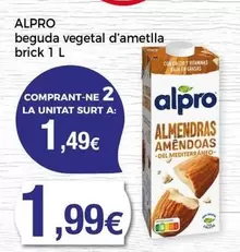 Oferta de Alpro - Beguda Vegetal D'ametlla por 1,99€ en Keisy