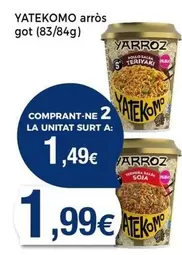 Oferta de Yatekomo - Arròs Got por 1,99€ en Keisy