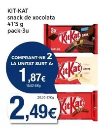 Oferta de Nestlé - Snack De Xocolata por 2,49€ en Keisy