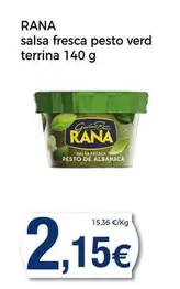 Oferta de Rana - Salsa Fresca Pesto Verd Terrina por 2,15€ en Keisy