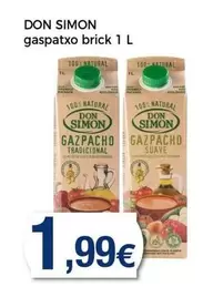 Oferta de Don Simón - Gaspatxo Brick por 1,99€ en Keisy