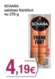 Oferta de Schara - Salsitxes Frankfurt por 4,19€ en Keisy