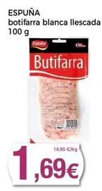 Oferta de Espuña - Botifarra Blanca Llescada por 1,69€ en Keisy