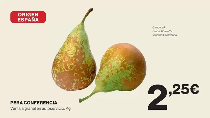 Oferta de Origen - Pera Conferencia por 2,25€ en El Corte Inglés