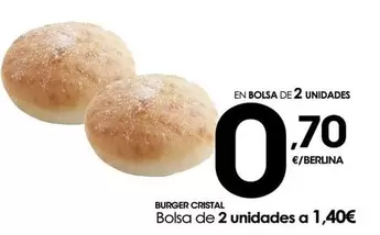 Oferta de Cristal - Burger Cristal  por 0,7€ en Eroski