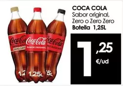 Oferta de Coca-Cola - Sabor Original, Zero O Zero Zero por 1,25€ en Eroski