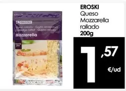 Oferta de Eroski - Queso Mozzarella Rallado por 1,57€ en Eroski