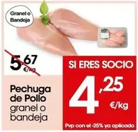 Oferta de Pechuga De Pollo por 4,25€ en Eroski