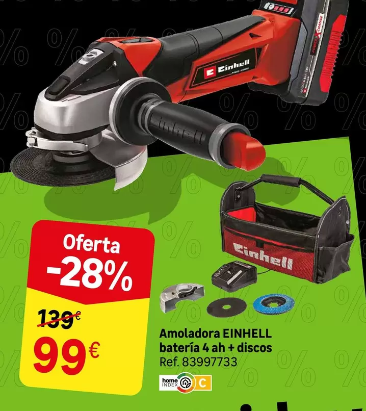 Oferta de Einhell - Amoladora por 99€ en Leroy Merlin