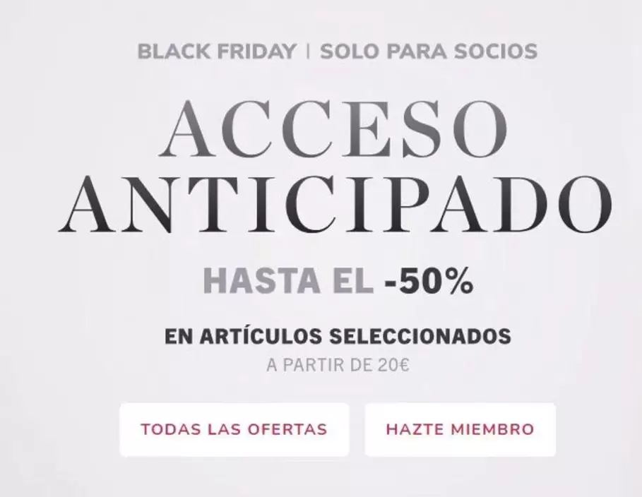 Oferta de Acceso Anticipado en Hunkemoller