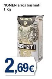 Oferta de Nomen - Arròs Basmati por 2,69€ en Supermercats Jespac