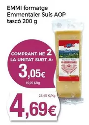 Oferta de Emmentaler Suis Aop Tascó por 4,69€ en Supermercats Jespac