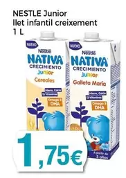 Oferta de Nestlé - Junior Llet Infantil Creixement por 1,75€ en Supermercats Jespac